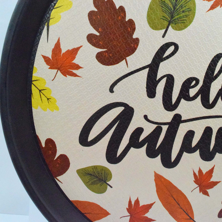 سینی پلاستیکی مدل گرد طرح Hello Autumn