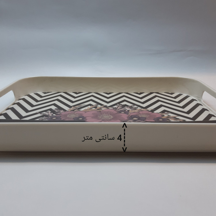 سینی ملامین سان ورلد مدل مستطیل طرح FLORAL DESIGN