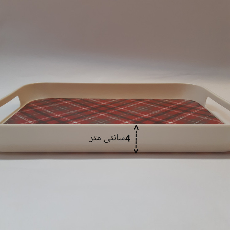 سینی ملامین سان ورلد مدل مستطیل طرح شطرنجی