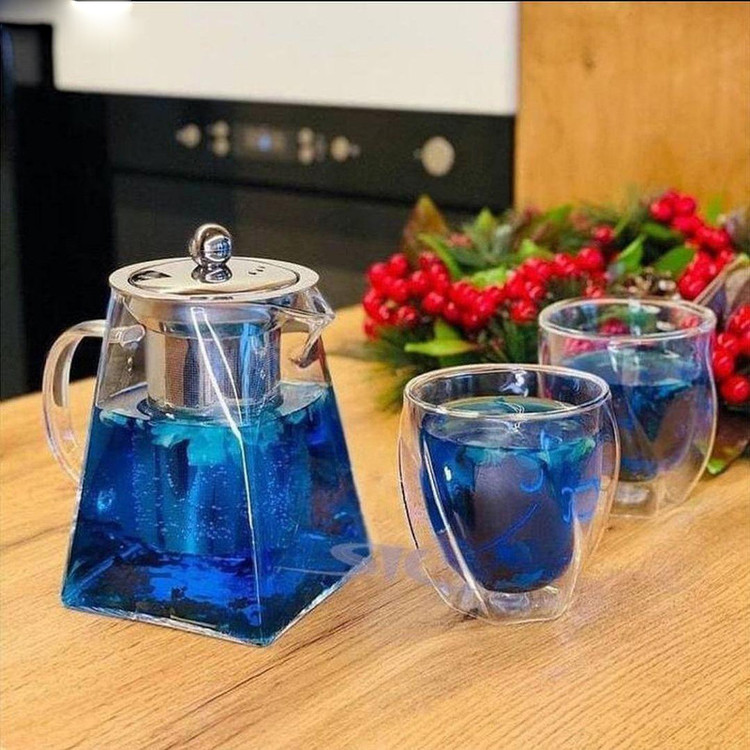 قوری پیرکس کف مربع 550ml