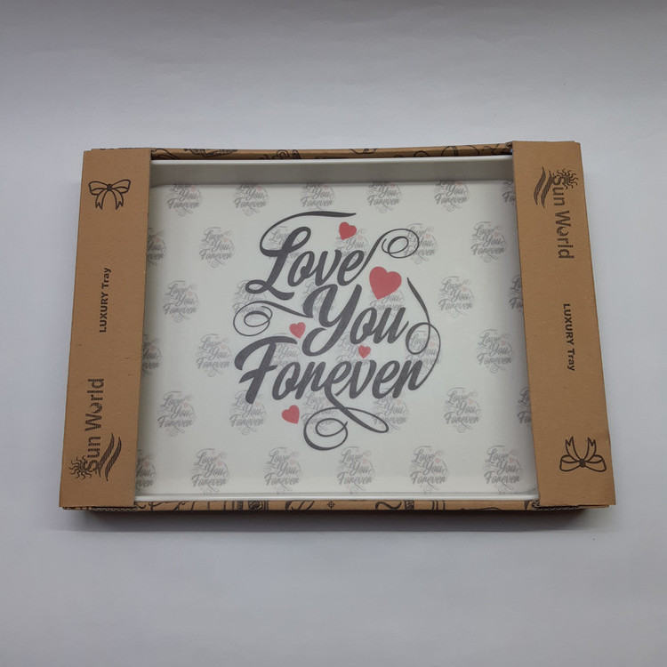 سینی ملامین سان ورلد مدل مستطیل طرح Love you