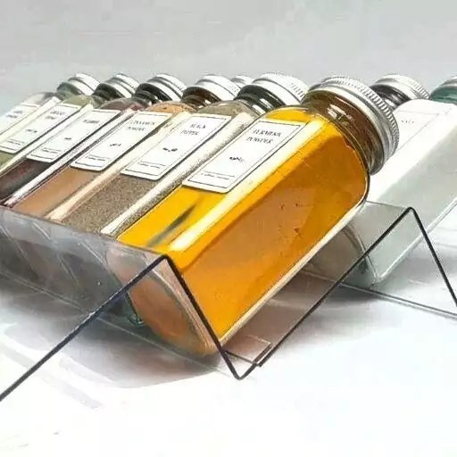 جا ادویه شیشه ای لیما مدل چارگوش طرح مکارتی
