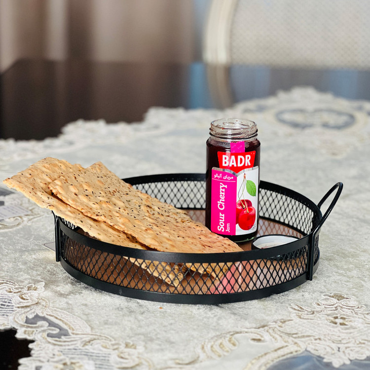 سینی می دکور مدل آدریانا طرح کف بژ
